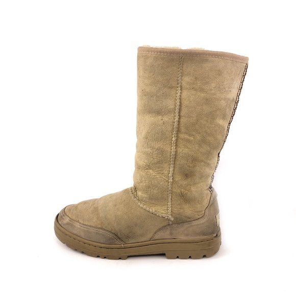UGG Ultra Tall Tasman Braid Sheepskin Winter Boots W9 - Picture 1 of 13